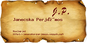 Janecska Perjámos névjegykártya